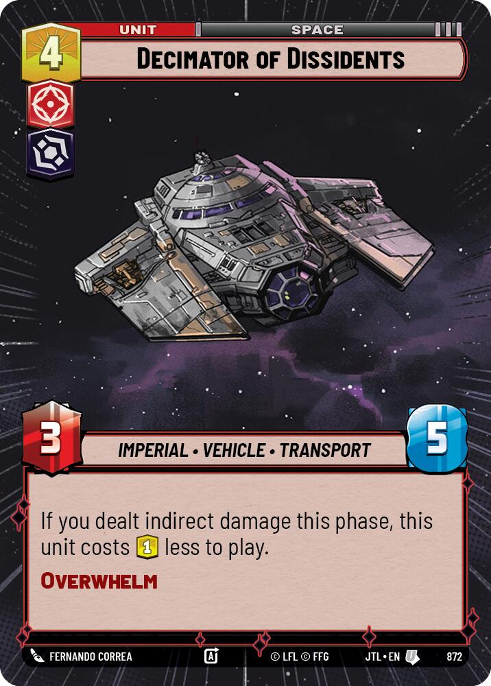 Decimator of Dissidents (872) (Hyperspace Foil) (872) [Jump to Lightspeed] | Shuffle n Cut Hobbies & Games