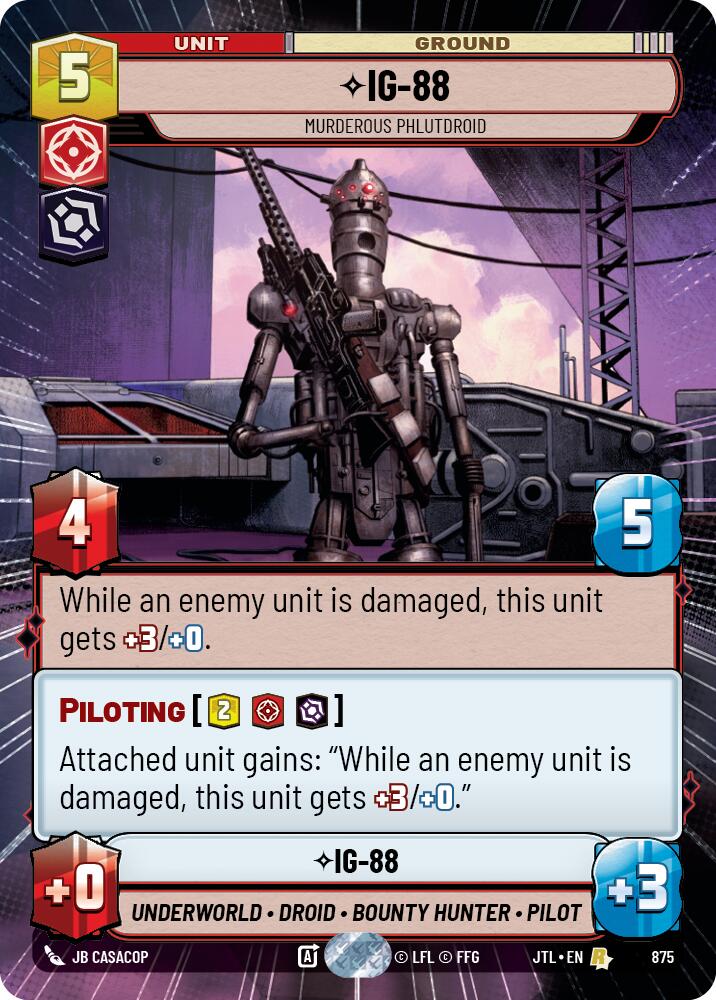 IG-88 - Murderous Phlutdroid (875) (Hyperspace Foil) (875) [Jump to Lightspeed] | Shuffle n Cut Hobbies & Games