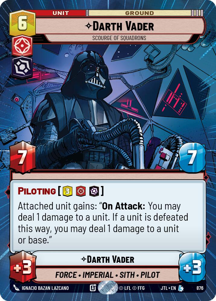 Darth Vader - Scourge of Squadrons (876) (Hyperspace Foil) (876) [Jump to Lightspeed] | Shuffle n Cut Hobbies & Games