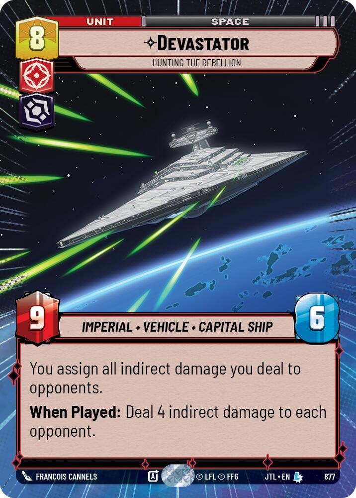 Devastator - Hunting the Rebellion (877) (Hyperspace Foil) (877) [Jump to Lightspeed] | Shuffle n Cut Hobbies & Games