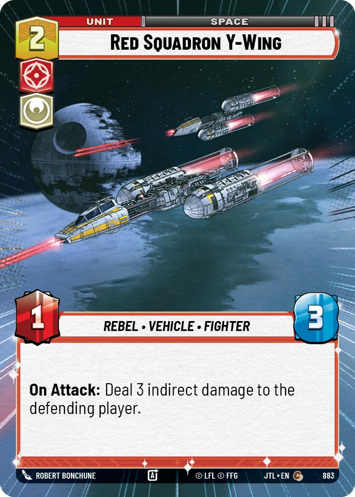 Red Squadron Y-Wing (883) (Hyperspace Foil) (883) [Jump to Lightspeed] | Shuffle n Cut Hobbies & Games