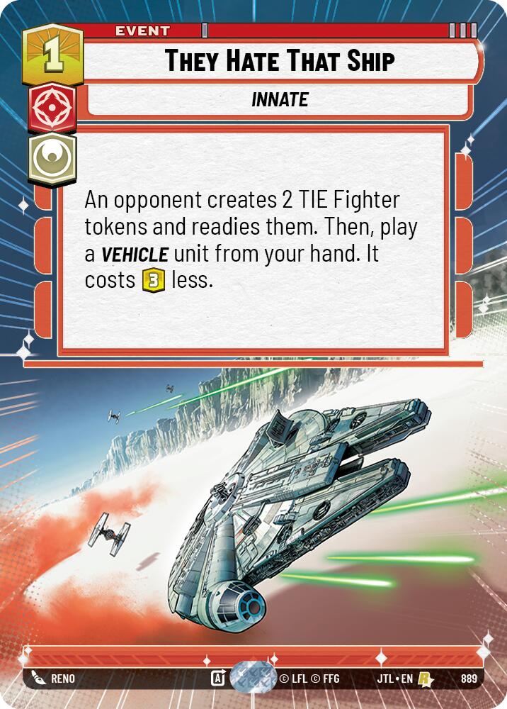 They Hate That Ship (889) (Hyperspace Foil) (889) [Jump to Lightspeed] | Shuffle n Cut Hobbies & Games