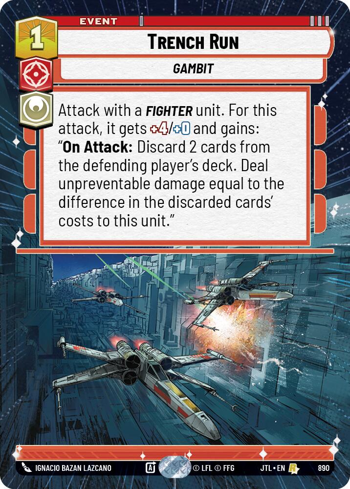 Trench Run (890) (Hyperspace Foil) (890) [Jump to Lightspeed] | Shuffle n Cut Hobbies & Games