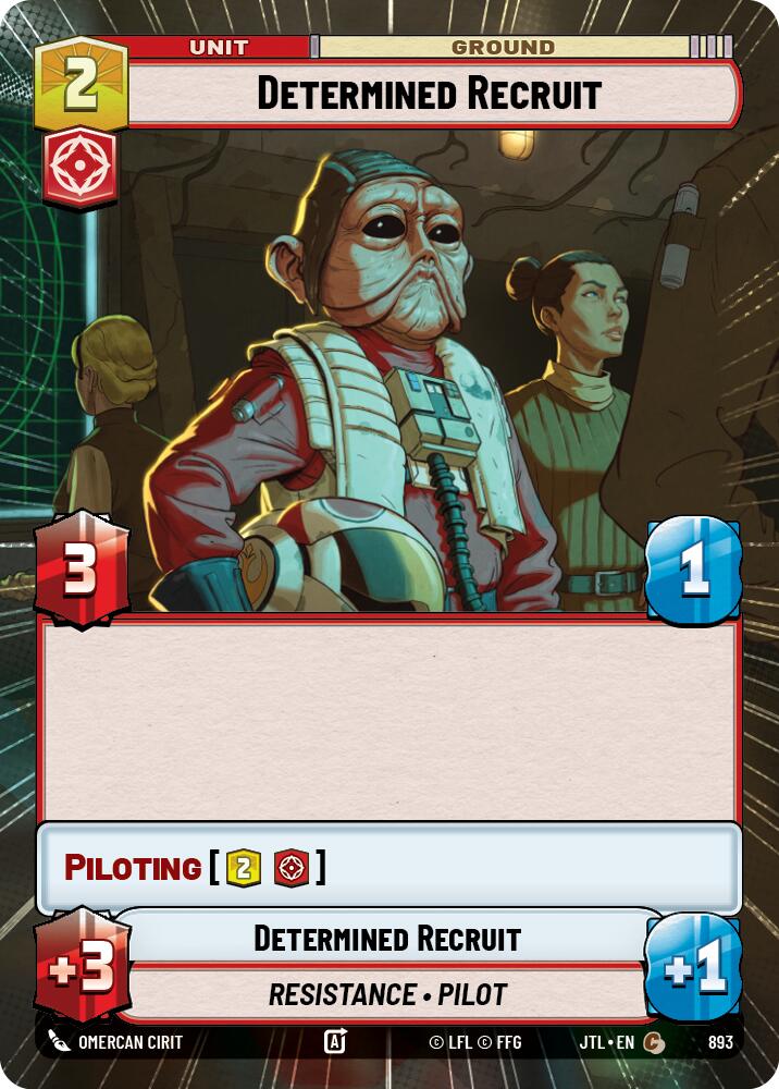 Determined Recruit (893) (Hyperspace Foil) (893) [Jump to Lightspeed] | Shuffle n Cut Hobbies & Games