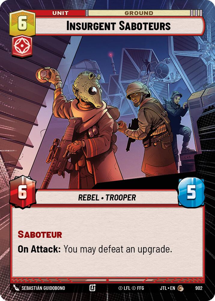 Insurgent Saboteurs (902) (Hyperspace Foil) (902) [Jump to Lightspeed] | Shuffle n Cut Hobbies & Games