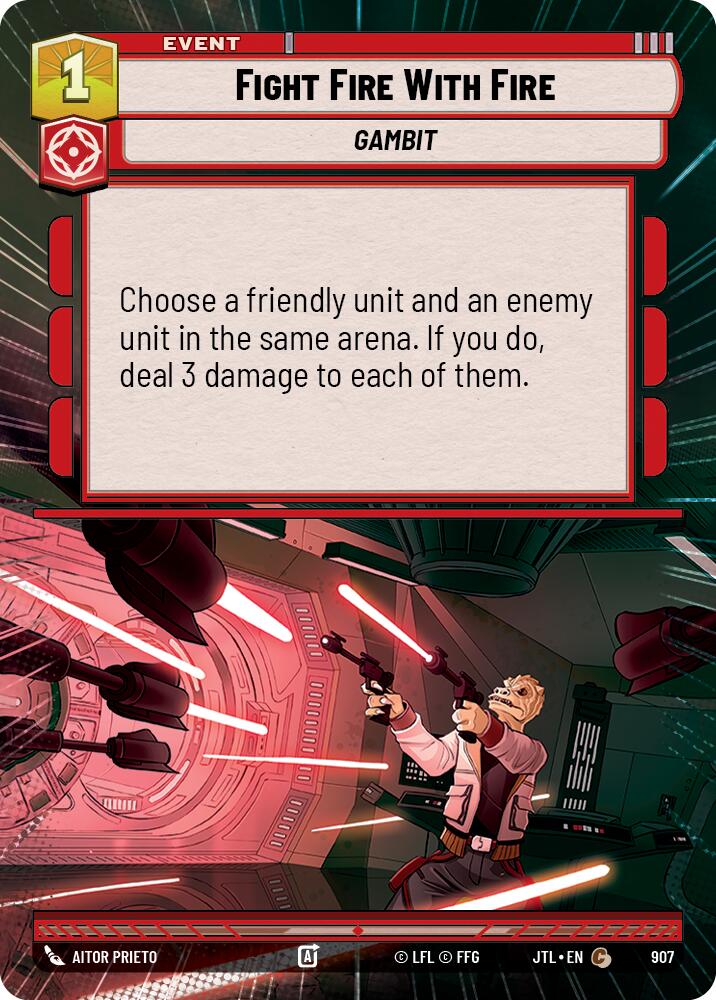 Fight Fire With Fire (907) (Hyperspace Foil) (907) [Jump to Lightspeed] | Shuffle n Cut Hobbies & Games