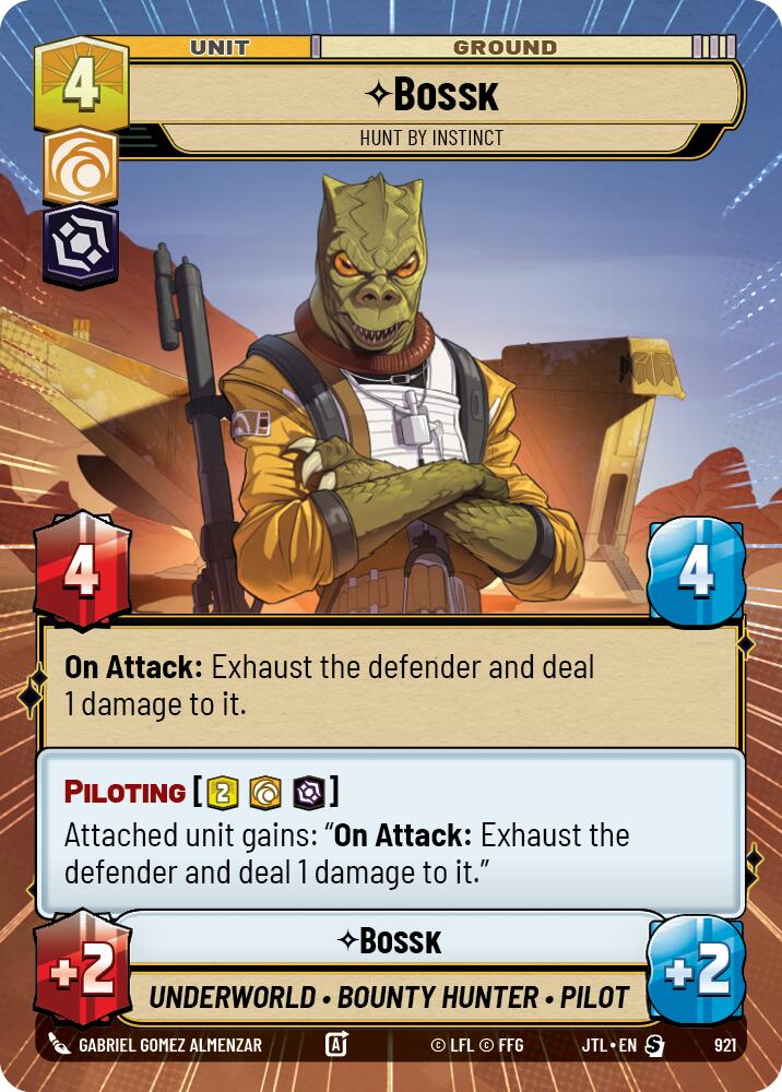 Bossk - Hunt By Instinct (921) (Hyperspace Foil) (921) [Jump to Lightspeed] | Shuffle n Cut Hobbies & Games