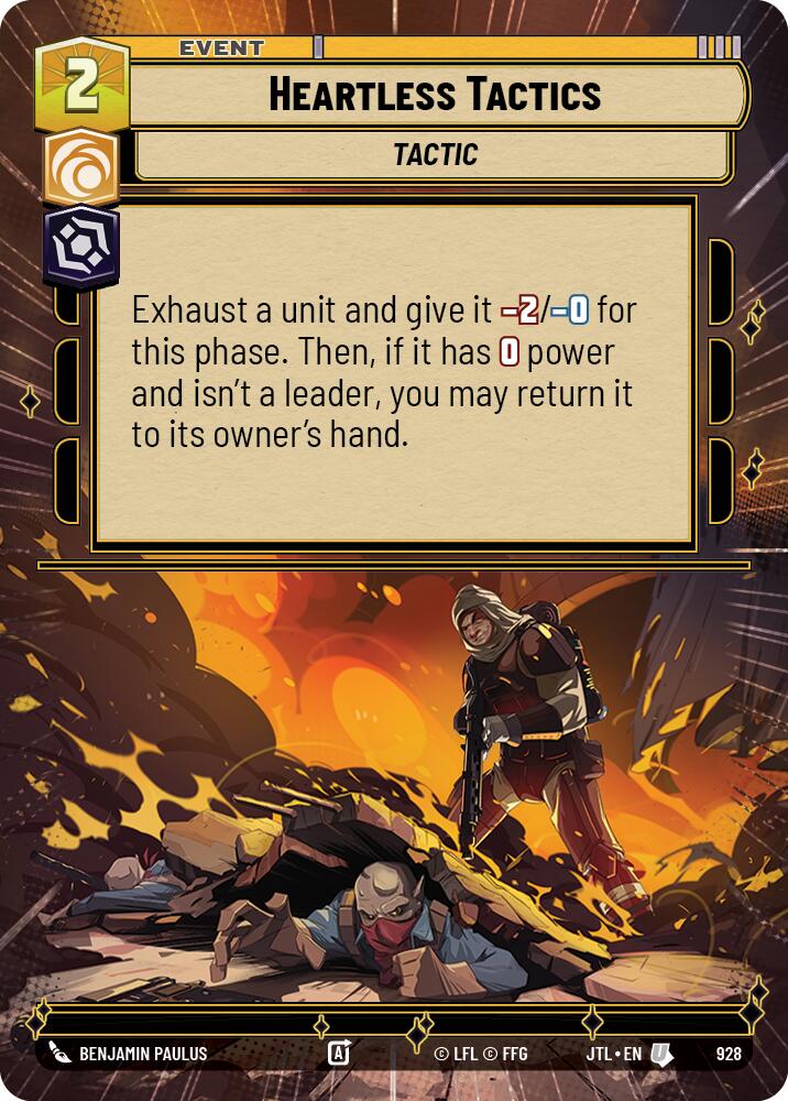 Heartless Tactics (928) (Hyperspace Foil) (928) [Jump to Lightspeed] | Shuffle n Cut Hobbies & Games