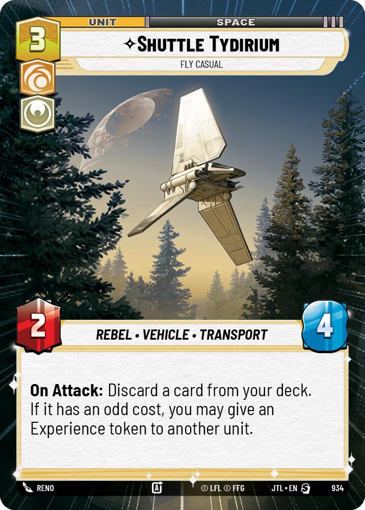 Shuttle Tydirium - Fly Casual (934) (Hyperspace Foil) (934) [Jump to Lightspeed] | Shuffle n Cut Hobbies & Games