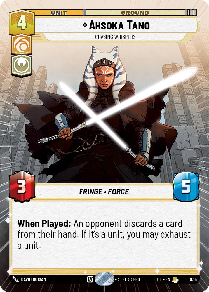 Ahsoka Tano - Chasing Whispers (935) (Hyperspace Foil) (935) [Jump to Lightspeed] | Shuffle n Cut Hobbies & Games