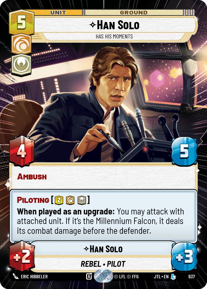 Han Solo - Has His Moments (937) (Hyperspace Foil) (937) [Jump to Lightspeed] | Shuffle n Cut Hobbies & Games