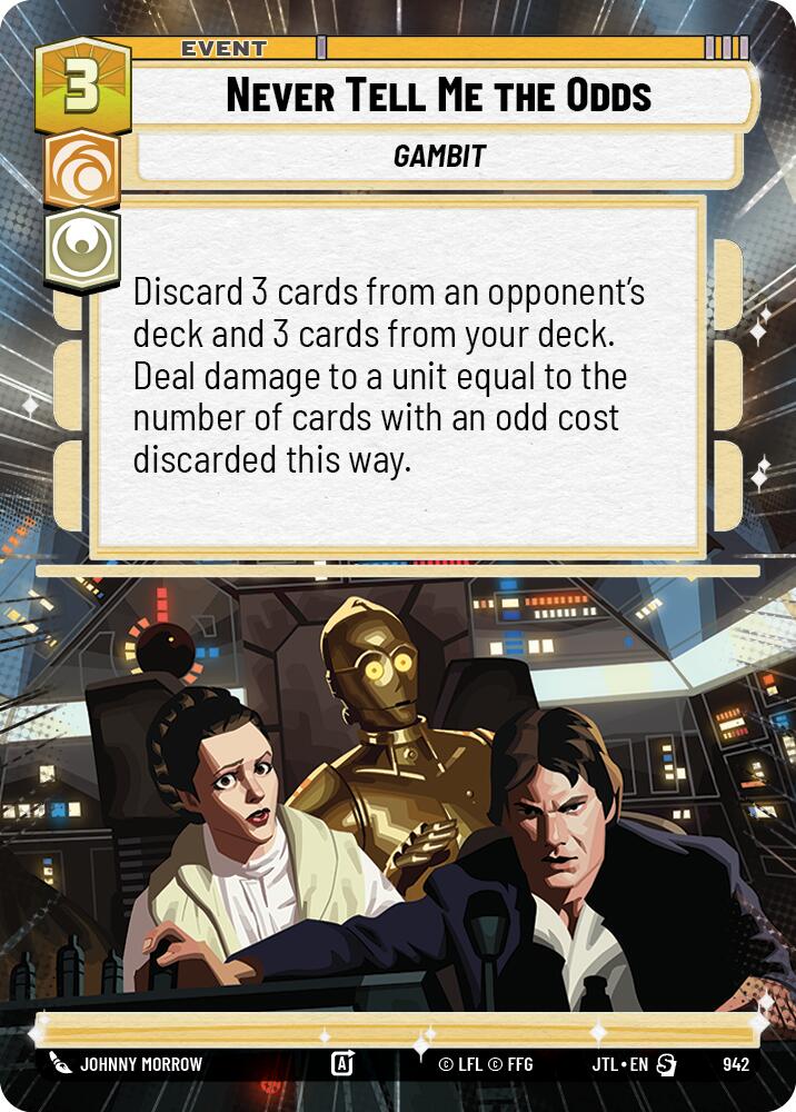 Never Tell Me the Odds (942) (Hyperspace Foil) (942) [Jump to Lightspeed] | Shuffle n Cut Hobbies & Games