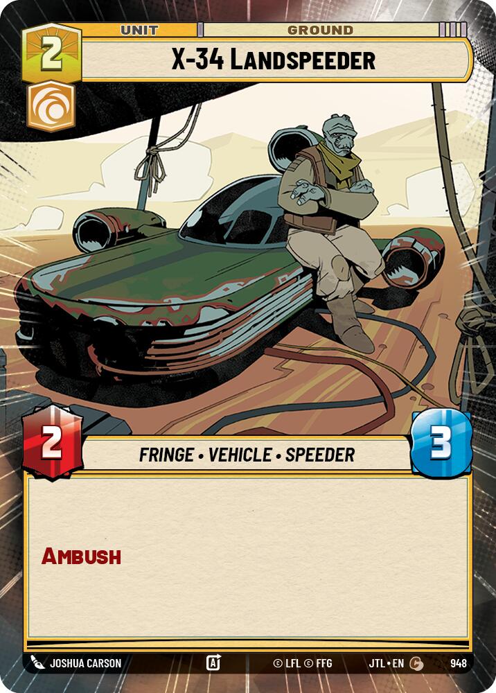 X-34 Landspeeder (948) (Hyperspace Foil) (948) [Jump to Lightspeed] | Shuffle n Cut Hobbies & Games