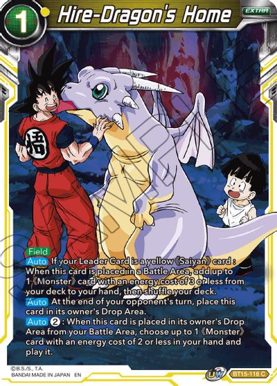 Hire-Dragon's Home (BT15-116) [Saiyan Showdown] | Shuffle n Cut Hobbies & Games