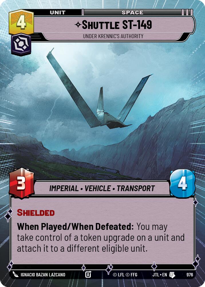 Shuttle ST-149 - Under Krennic's Authority (976) (Hyperspace Foil) (976) [Jump to Lightspeed] | Shuffle n Cut Hobbies & Games