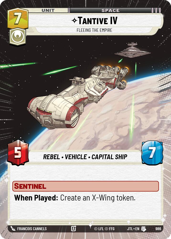 Tantive IV - Fleeing the Empire (986) (Hyperspace Foil) (986) [Jump to Lightspeed] | Shuffle n Cut Hobbies & Games