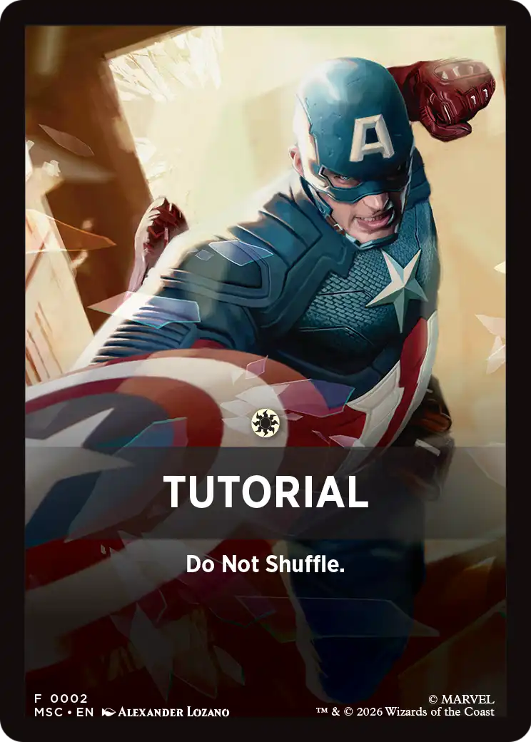 Tutorial Theme Card (0002) [Marvel Super Heroes Commander] | Shuffle n Cut Hobbies & Games