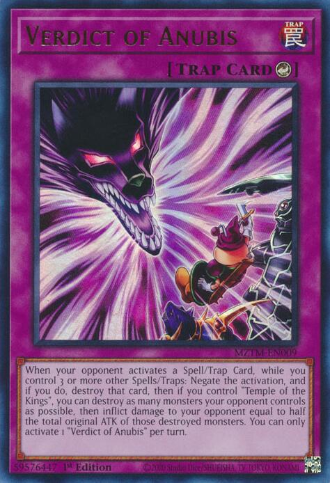 Verdict of Anubis [MZTM-EN009] Ultra Rare | Shuffle n Cut Hobbies & Games