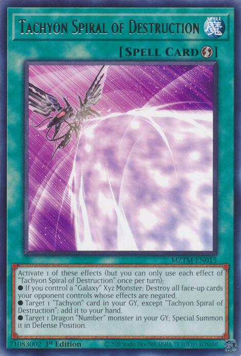 Tachyon Spiral of Destruction [MZTM-EN015] Rare | Shuffle n Cut Hobbies & Games