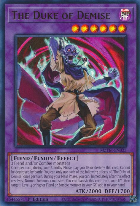 The Duke of Demise [MZTM-EN033] Ultra Rare | Shuffle n Cut Hobbies & Games