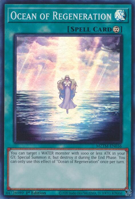 Ocean of Regeneration [MZTM-EN036] Super Rare | Shuffle n Cut Hobbies & Games