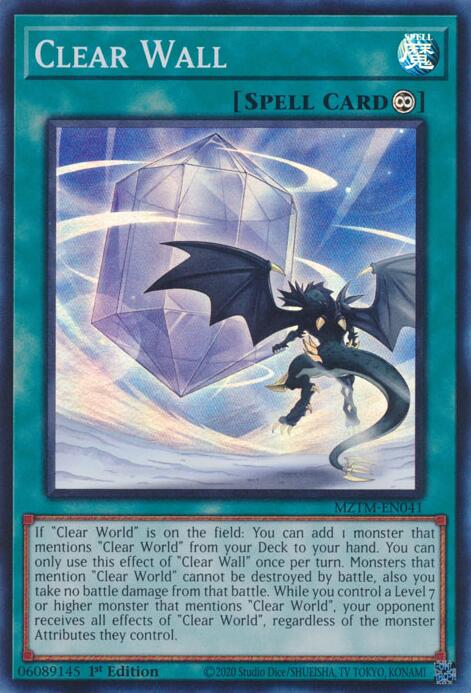 Clear Wall [MZTM-EN041] Super Rare | Shuffle n Cut Hobbies & Games