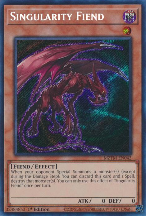 Singularity Fiend [MZTM-EN042] Secret Rare | Shuffle n Cut Hobbies & Games
