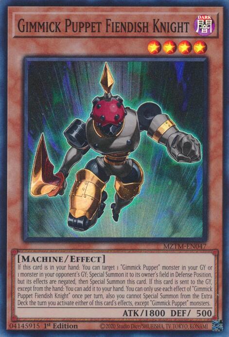 Gimmick Puppet Fiendish Knight [MZTM-EN047] Super Rare | Shuffle n Cut Hobbies & Games