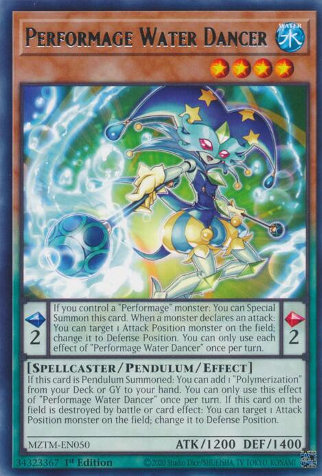 Performage Water Dancer [MZTM-EN050] Rare | Shuffle n Cut Hobbies & Games