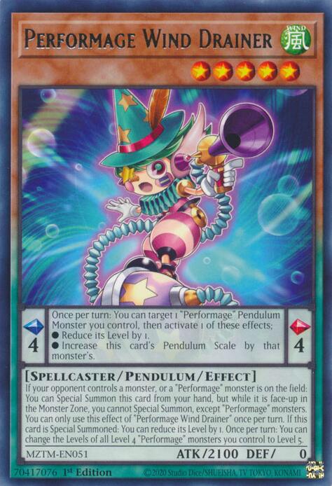 Performage Wind Drainer [MZTM-EN051] Rare | Shuffle n Cut Hobbies & Games