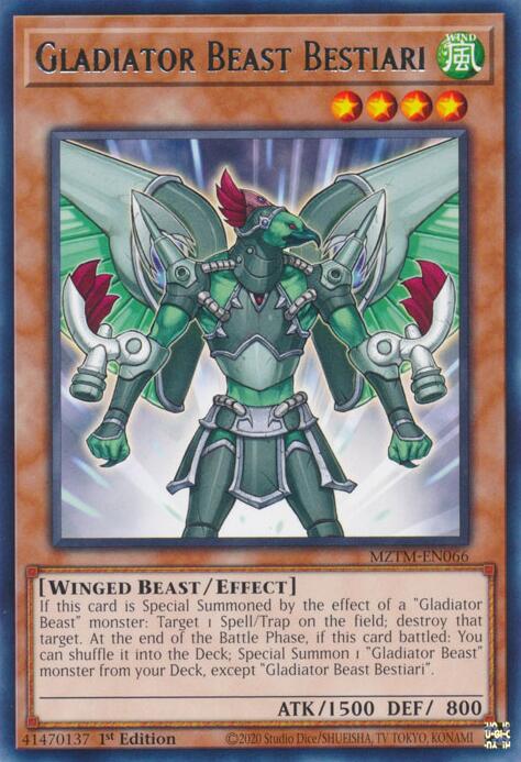 Gladiator Beast Bestiari [MZTM-EN066] Rare | Shuffle n Cut Hobbies & Games
