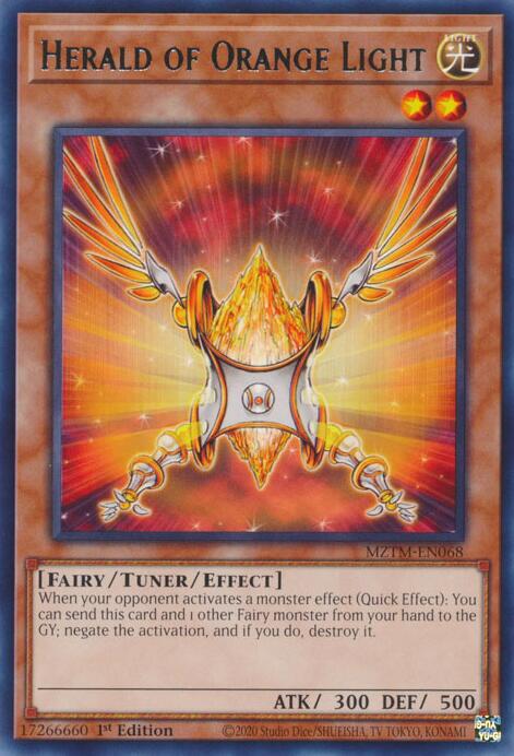 Herald of Orange Light [MZTM-EN068] Rare | Shuffle n Cut Hobbies & Games