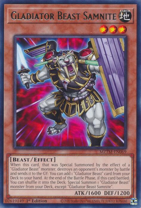 Gladiator Beast Samnite [MZTM-EN069] Rare | Shuffle n Cut Hobbies & Games
