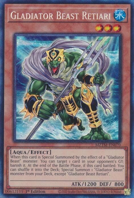 Gladiator Beast Retiari (Collector's Rare) [MZTM-EN070] Collector's Rare | Shuffle n Cut Hobbies & Games