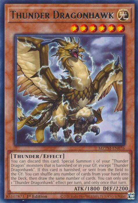 Thunder Dragonhawk [MZTM-EN076] Rare | Shuffle n Cut Hobbies & Games