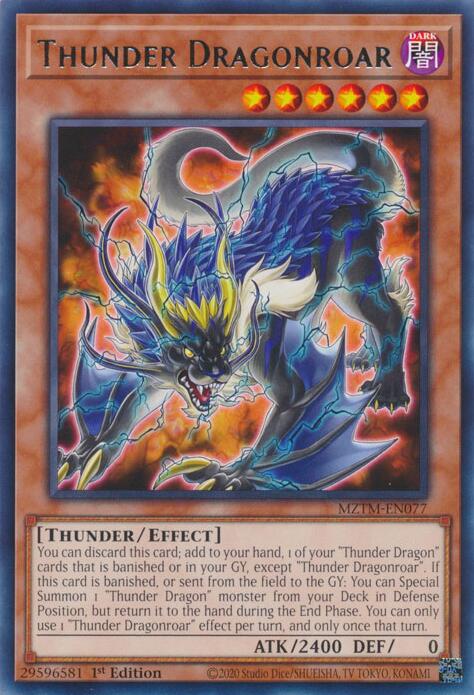 Thunder Dragonroar [MZTM-EN077] Rare | Shuffle n Cut Hobbies & Games