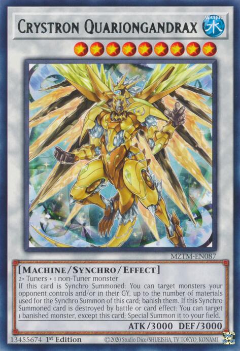 Crystron Quariongandrax [MZTM-EN087] Rare | Shuffle n Cut Hobbies & Games