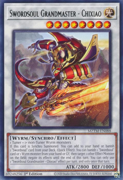 Swordsoul Grandmaster - Chixiao [MZTM-EN088] Rare | Shuffle n Cut Hobbies & Games