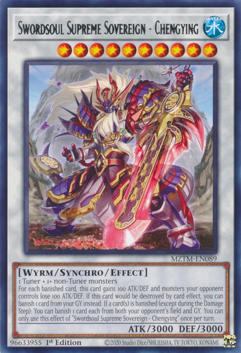 Swordsoul Supreme Sovereign - Chengying [MZTM-EN089] Rare | Shuffle n Cut Hobbies & Games