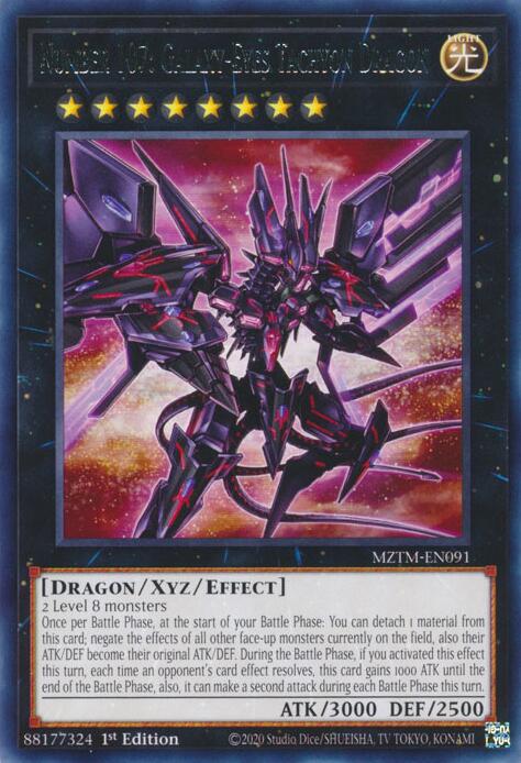 Number 107: Galaxy-Eyes Tachyon Dragon [MZTM-EN091] Rare | Shuffle n Cut Hobbies & Games