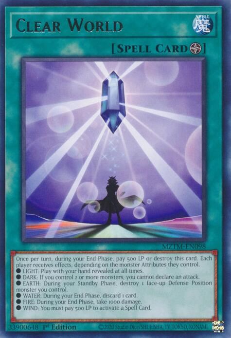 Clear World [MZTM-EN098] Rare | Shuffle n Cut Hobbies & Games
