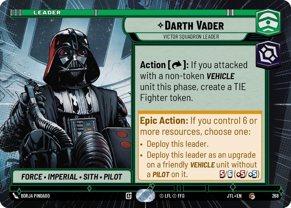 Darth Vader - Victor Squadron Leader (268) (Hyperspace) (268) [Jump to Lightspeed] | Shuffle n Cut Hobbies & Games