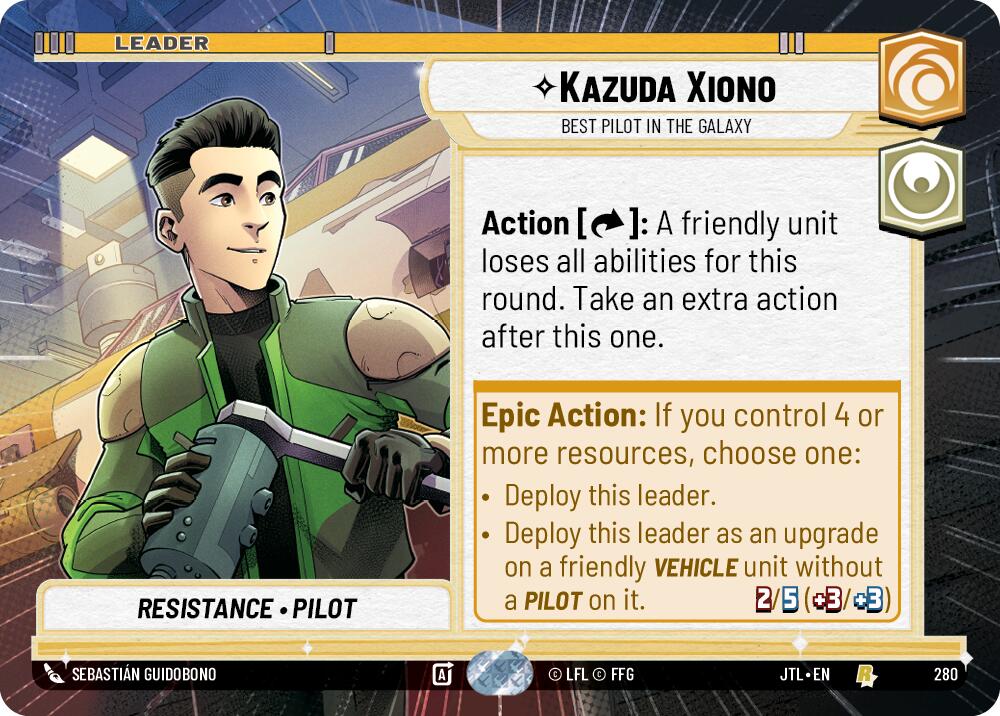 Kazuda Xiono - Best Pilot in the Galaxy (280) (Hyperspace) (280) [Jump to Lightspeed] | Shuffle n Cut Hobbies & Games