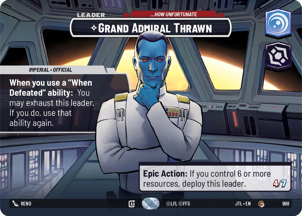 Grand Admiral Thrawn - ...How Unfortunate (998) (Showcase) (998) [Jump to Lightspeed] | Shuffle n Cut Hobbies & Games