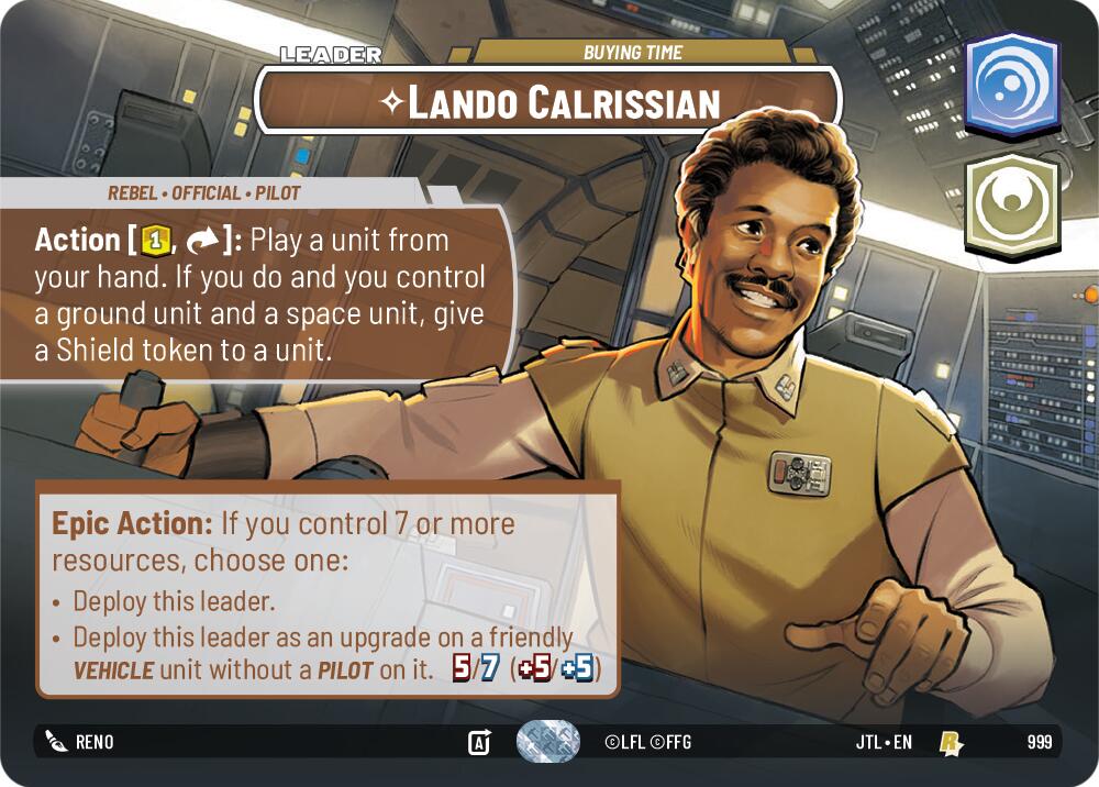 Lando Calrissian - Buying Time (999) (Showcase) (999) [Jump to Lightspeed] | Shuffle n Cut Hobbies & Games