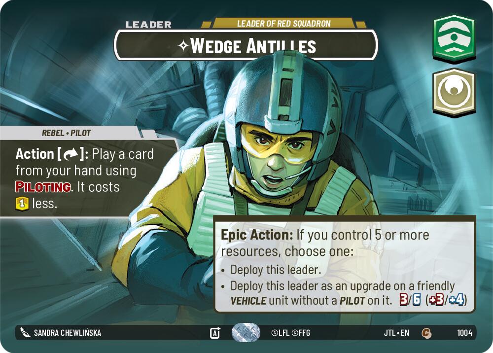 Wedge Antilles - Leader of Red Squadron (1004) (Showcase) (1004) [Jump to Lightspeed] | Shuffle n Cut Hobbies & Games