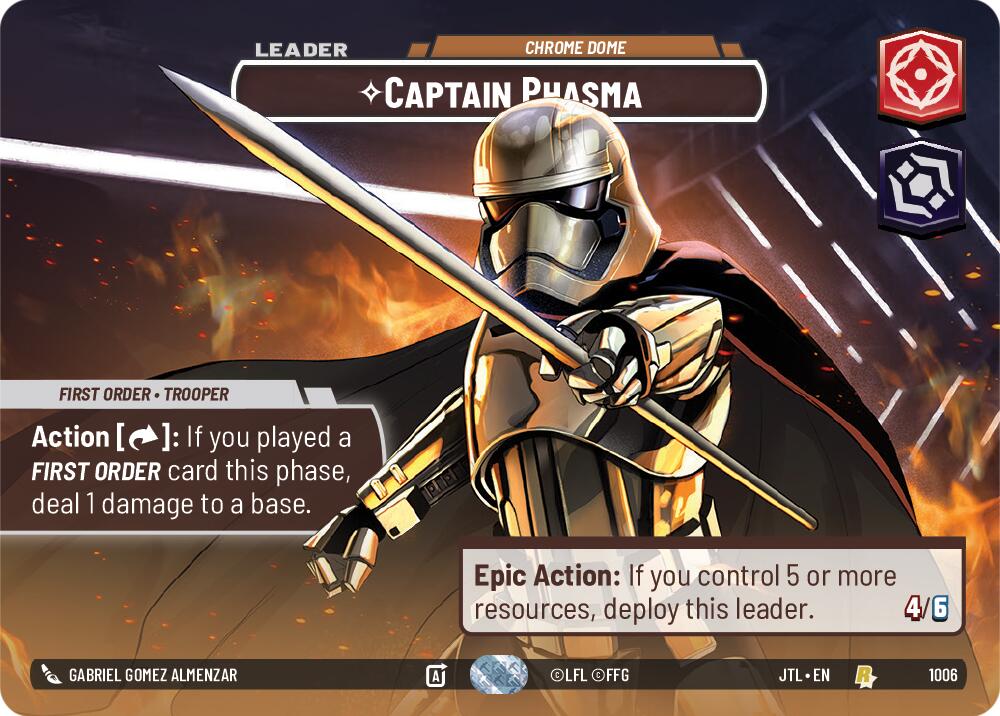 Captain Phasma - Chrome Dome (1006) (Showcase) (1006) [Jump to Lightspeed] | Shuffle n Cut Hobbies & Games