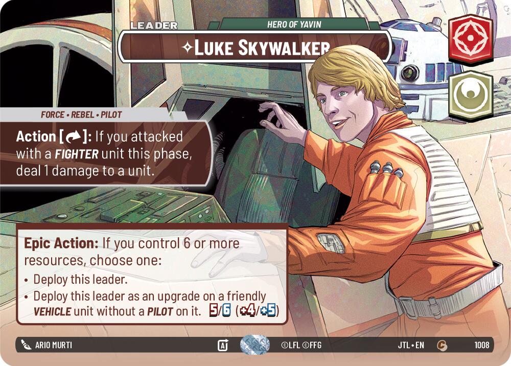 Luke Skywalker - Hero of Yavin (1008) (Showcase) (1008) [Jump to Lightspeed] | Shuffle n Cut Hobbies & Games