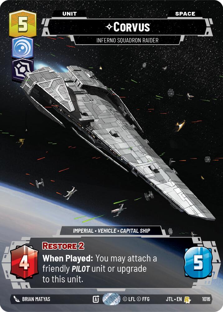 Corvus - Inferno Squadron Raider (1016) (Prestige) (1016) [Jump to Lightspeed] | Shuffle n Cut Hobbies & Games