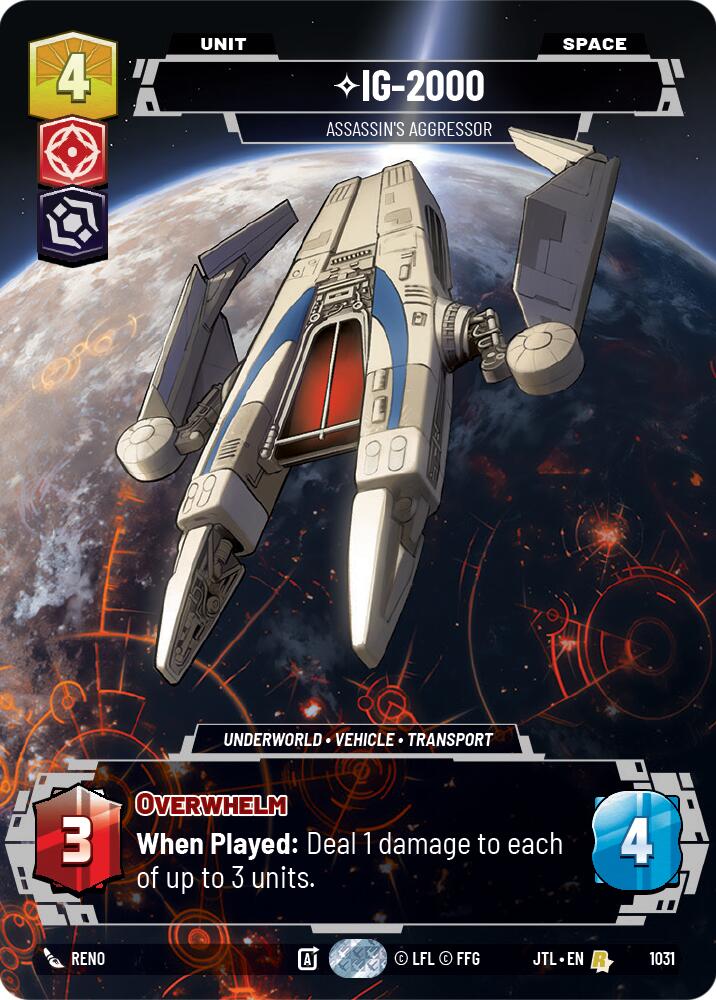 IG-2000 - Assassin's Aggressor (1031) (Prestige) (1031) [Jump to Lightspeed] | Shuffle n Cut Hobbies & Games